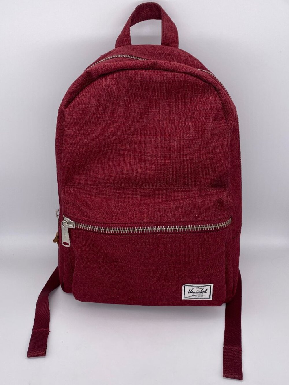 Herschel Supply Backpack Mini Canvas Stripes Inside Bag Red Maroon Redish